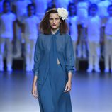 Vestido azul dos piezas de Duyos para primavera/verano 2015 en Madrid Fashion Week