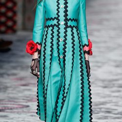 Vestido verde y negro de primavera/verano 2016 de Gucci en Milan Fashion Week