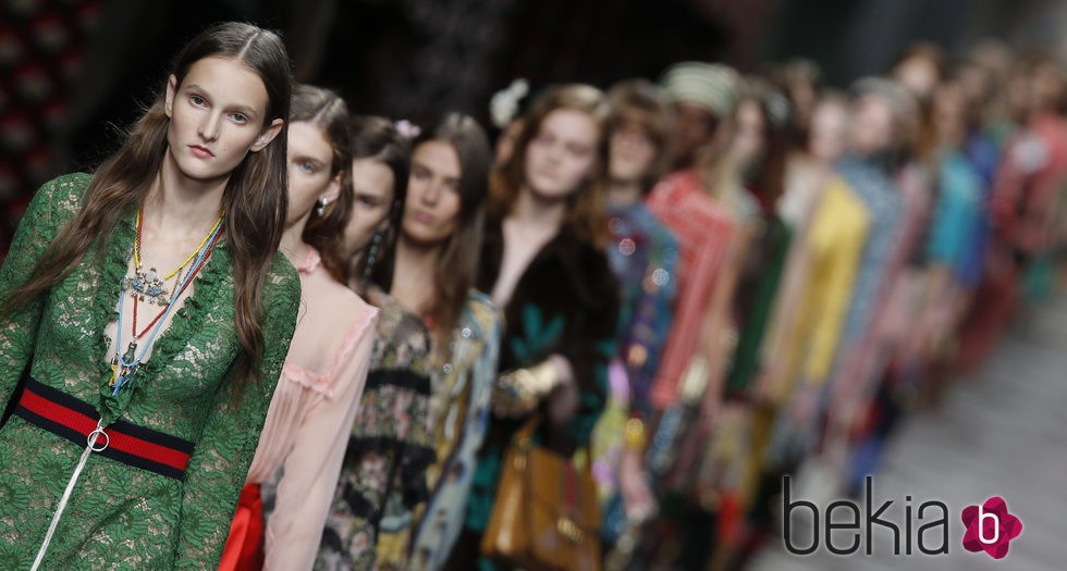 Carrusel de la colección de primavera/verano 2016 de Gucci en Milan Fashion Week