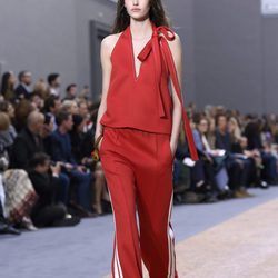 Jumpsuit rojo de la colección primavera/verano 2016 de Chloé en Paris Fashion Week