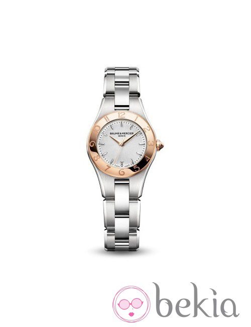 Reloj de acero y oro rosa de la colección Línea de la firma Baume & Mercier