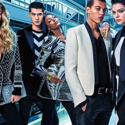 Cinco modelos posan para la campaña de Balmain para H&M