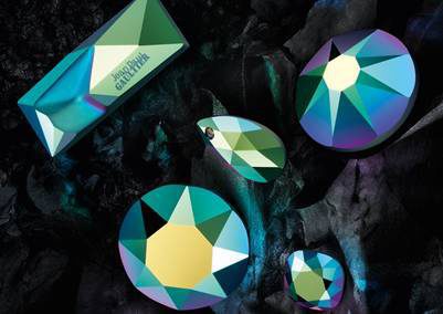 Cristales de Swarovski en tonos verdes de la colección de Jean Paul Gaultier para el otoño/invierno 2016/2017