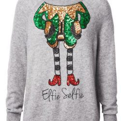 Jersey gris Elfie Selfie de la colección Navidad 2015 de la firma H&M