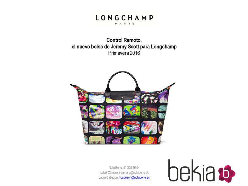 Bolso diseñado por Jeremy Scott para la firma Longchamp para la Primavera 2016