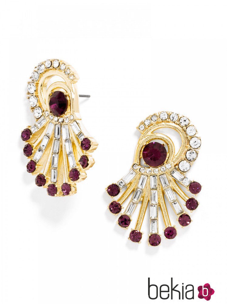 Pendientes plateados de la colección de joyas de BaubleBar presentada por Olivia Palermo para la Navidad 2015