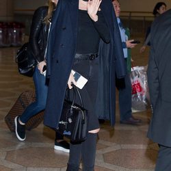 Miranda Kerr a su salida de Seul (Corea del Sur)