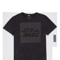 Camiseta negra de manga corta con logo de 'Star Wars' para Lefties
