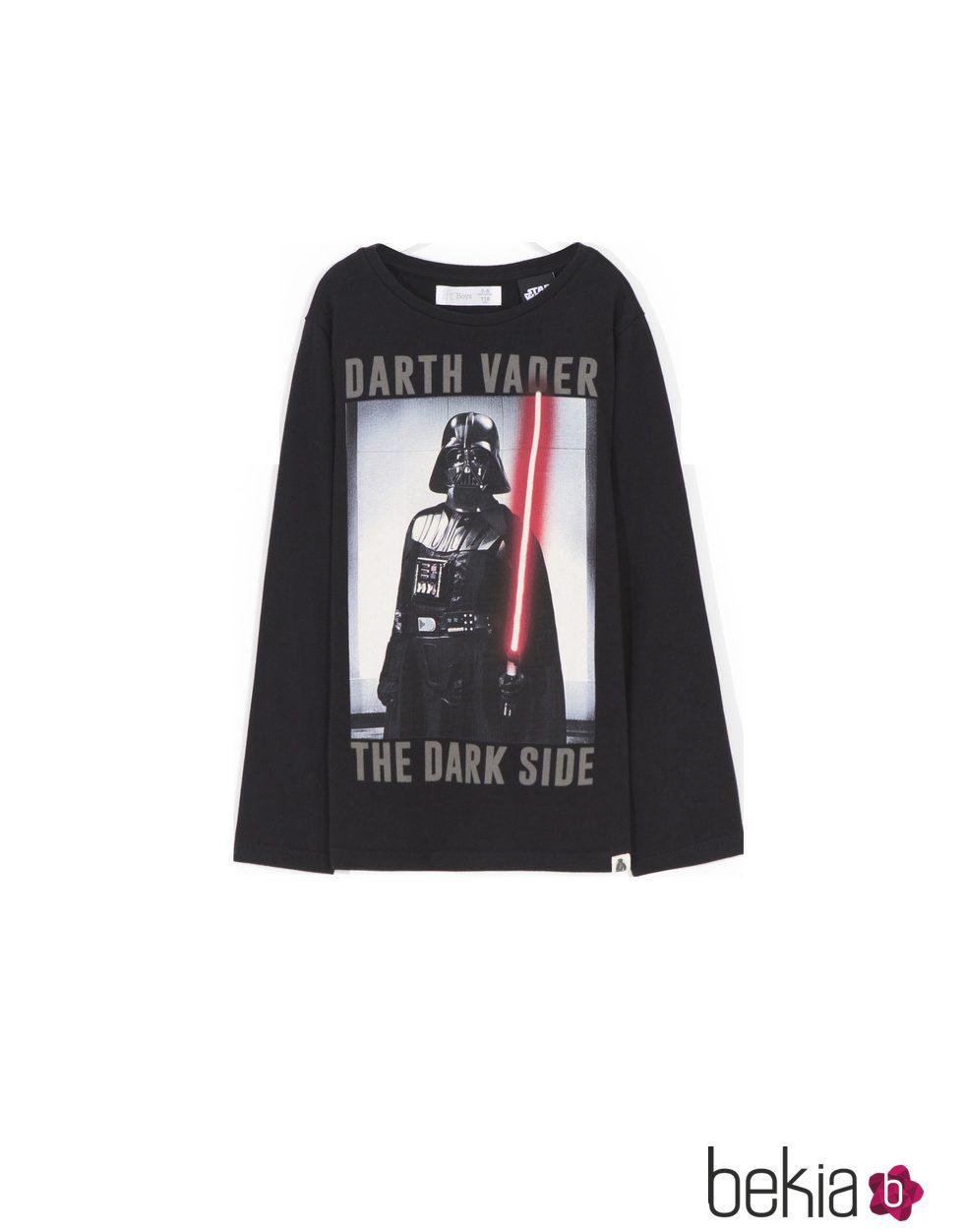 Camiseta manga larga negra con Darth Vader de 'Star Wars' para Lefties