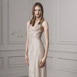 Vestido largo recto con superposición de telas de Ralph Lauren para la colección Pre-Fall 2016
