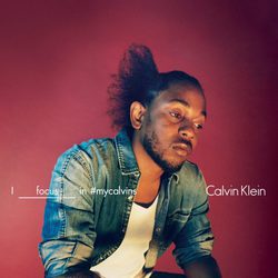 Kendrick Lamar con look total denim de Calvin Klein para la colección primavera/verano 2016
