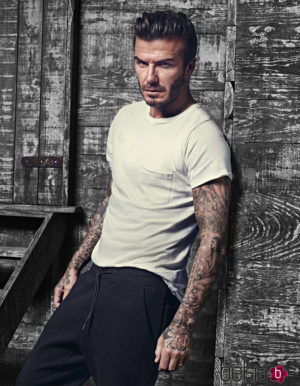 David Beckham con camiseta blanca de la colección 'David Beckham Bodywear'