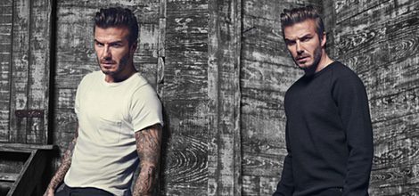 David Beckham con camiseta blanca de la colección 'David Beckham Bodywear'