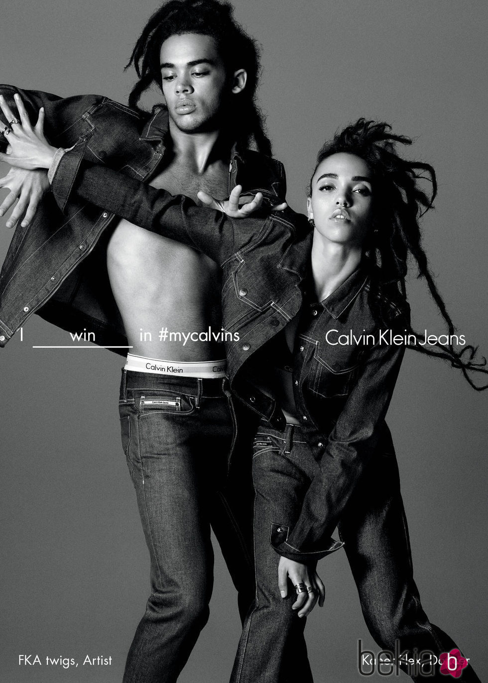 FKA twigs posando para Calvin Klein Jeans con su colección primavera/verano 2016