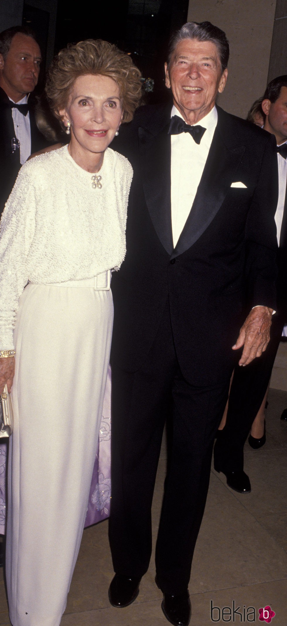 Ronald Reagan y Nancy Reagan durante una gala benéfica en Beverly Hills