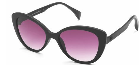Gafas tipo cateyes de marco negro y lente rosado de la colección primavera-verano-2016 de italia Independent