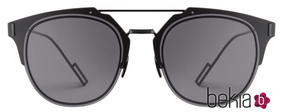 Frontal de las gafas de sol negras de la nueva colección de Dior Homme