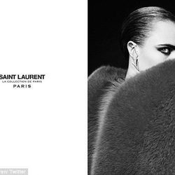 Cara Delevingne y Saint Laurent en la nueva campaña en blanco y negro de la firma