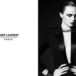 Cara Delevingne posa una vez más como imagen de Saint Laurent