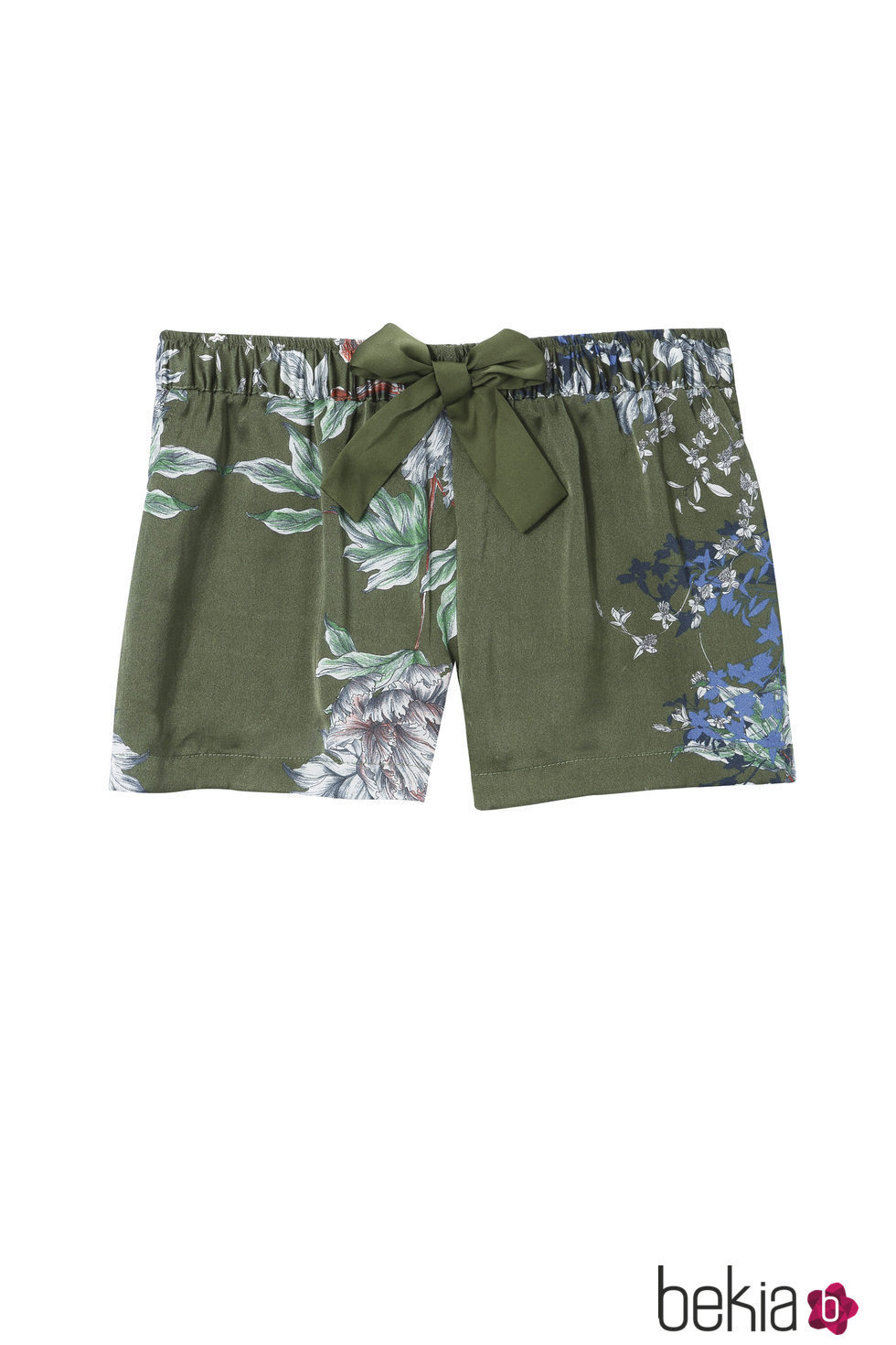 Short de pijama en flores y verde de la colección primavera/verano 2016 de Etam