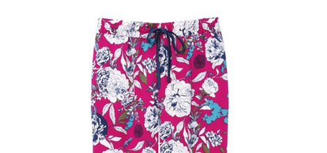 Pantalón de pijama fucsia con estampados florales de la colección primavera/verano 2016 de Etam