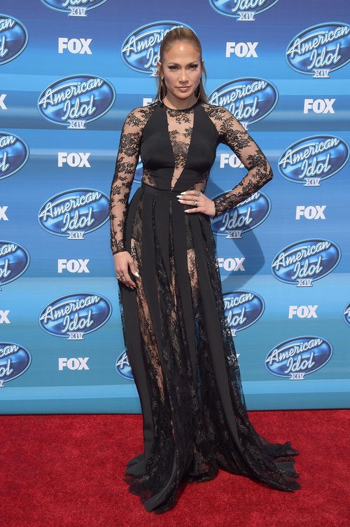 Jennifer Lopez con vestido de Zuhair Murad en American Idol