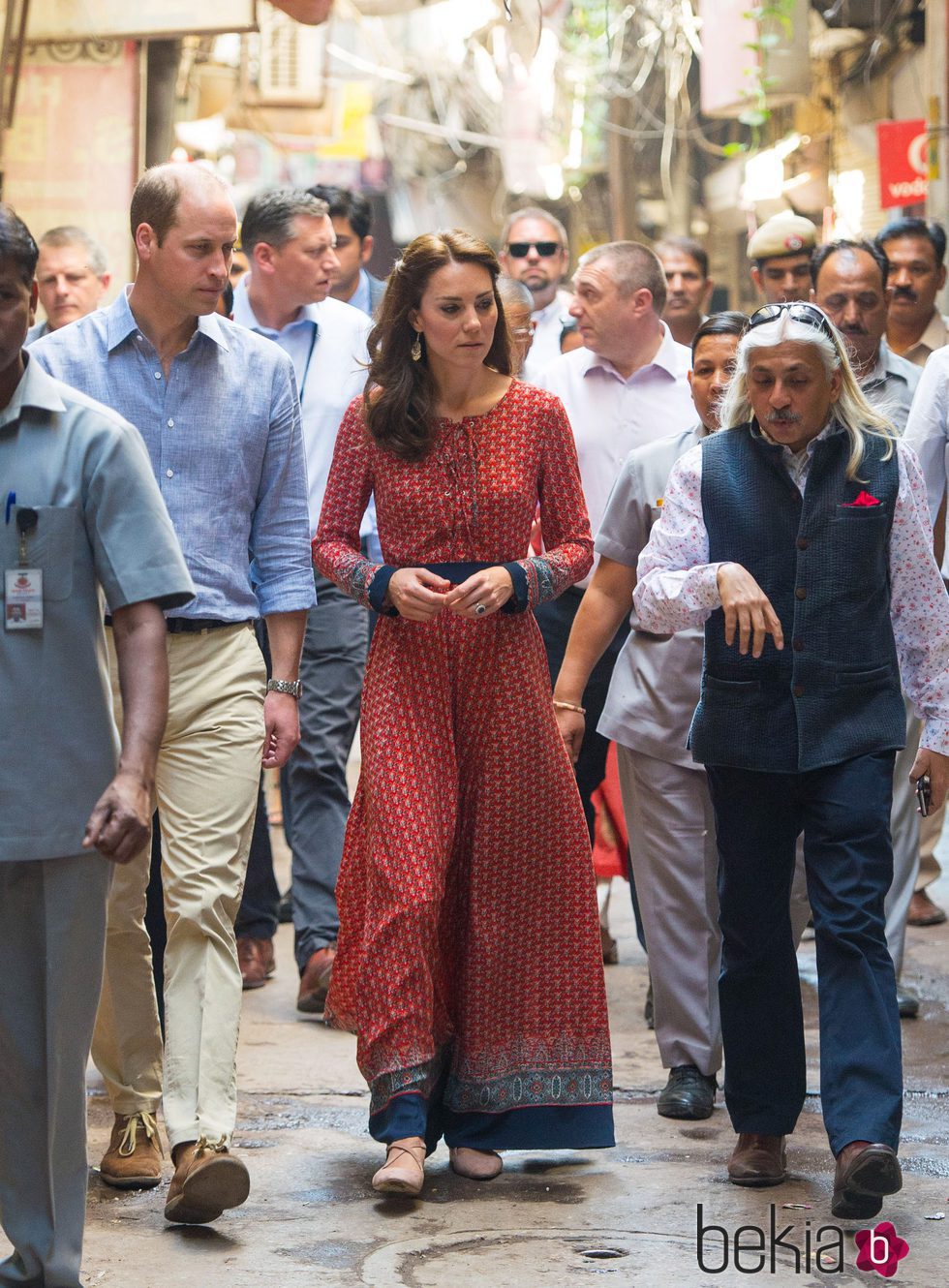 Kate Middleton con vestido boho en el día 3 de su visita oficial a la India y Bhutan