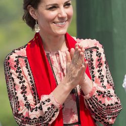 Kate Middleton visitando el Kaziranga Discovery Centre en India