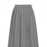 Falda larga y plisada en gris de la colección de Alexa Chung para Marks & Spencer