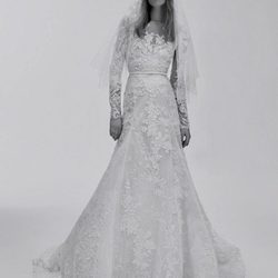 Vestido de novia con encaje floral de la Colección Bridal 2017 de Elie Saab