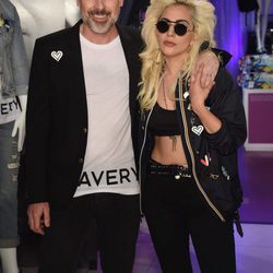 Lady Gaga y David Furnish en la presentación de 'Love Bravery' en Nueva York