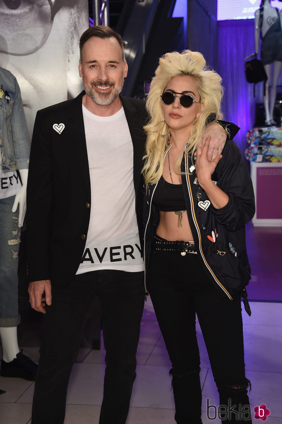 Lady Gaga y David Furnish en la presentación de 'Love Bravery' en Nueva York