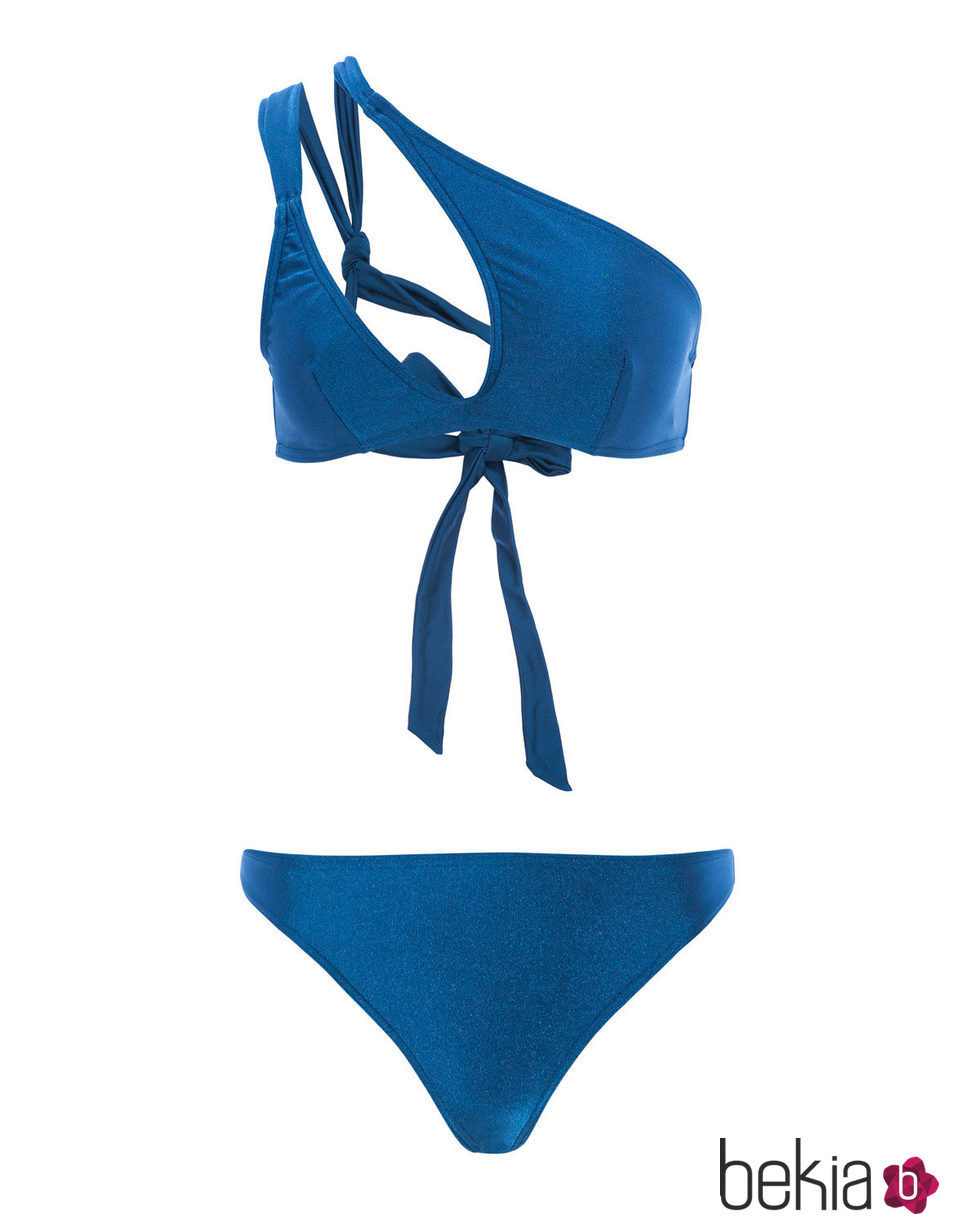 Bikini asimétrico azul de la nueva colección de verano de Alma Bloom 2016