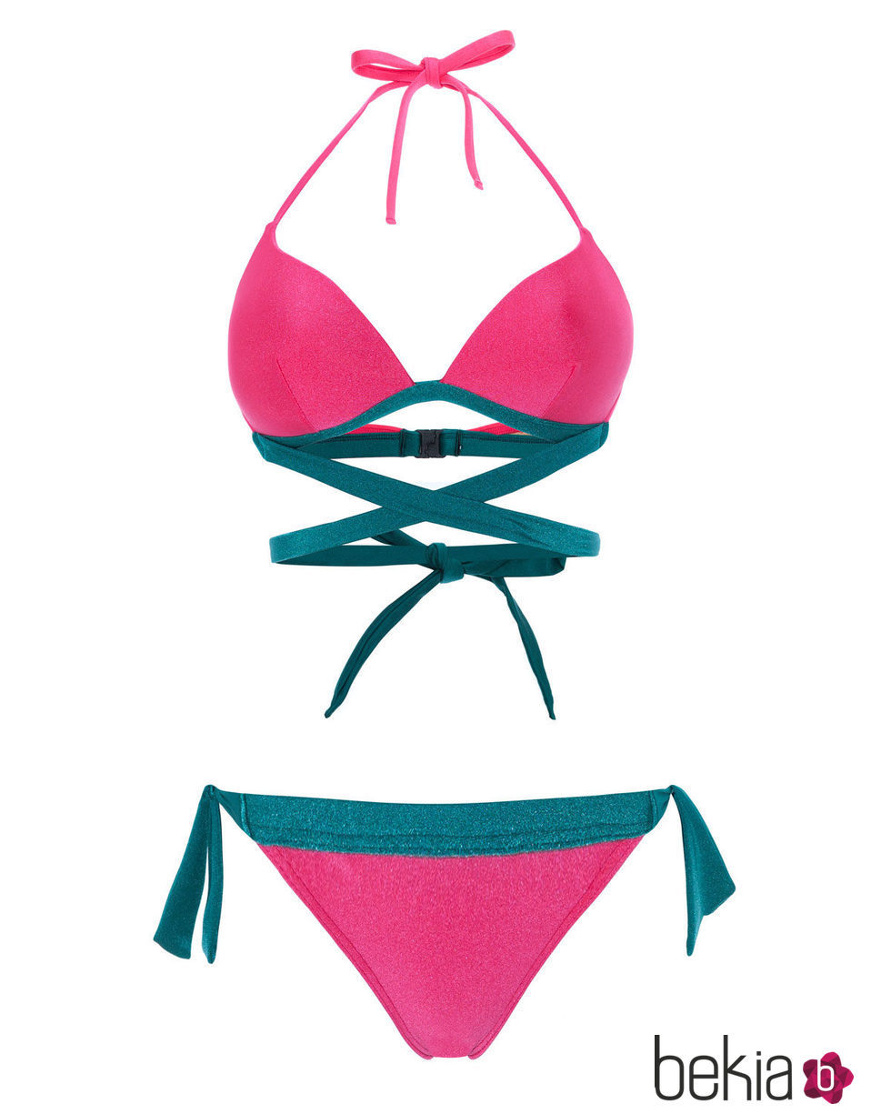 Bikini push up rojo y verde de la nueva colección de verano de Alma Bloom 2016