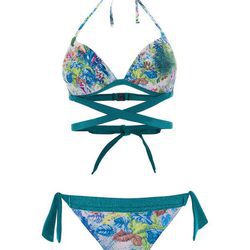 Bikini push up estampado verde de la nueva colección de verano de Alma Bloom 2016