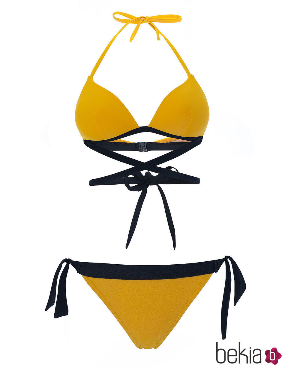 Bikini push up amarillo y negro de la nueva colección de verano de Alma Bloom 2016