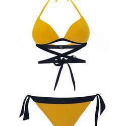Bikini push up amarillo y negro de la nueva colección de verano de Alma Bloom 2016