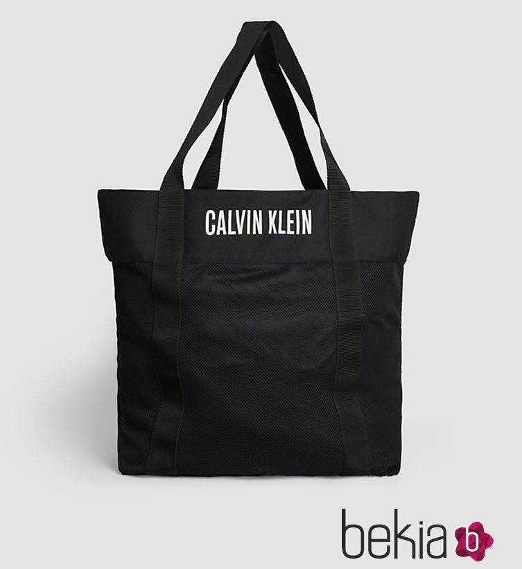 Bolso de malla negra colección logotipo de Calvin Klein 2016 para hombres