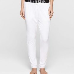 Pantalón de algodón blanco colección logotipo de Calvin Klein 2016 para mujeres