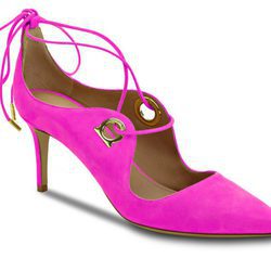 Stilettos rosados en gamuza de la colección otoño 2016 de Salvatore Ferragamo