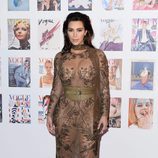 Kim Kardashian con un vestido de Roberto Cavalli en la fiesta del 100 aniversario de Vogue en Londres