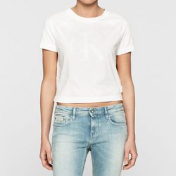 Blusa manga corta blanca de la colección White Series Collection de Calvin Klein
