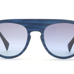 Gafas de sol rayada en escala de azul para la nueva colección de Eye Blue Summer de Italia 2016 Independent