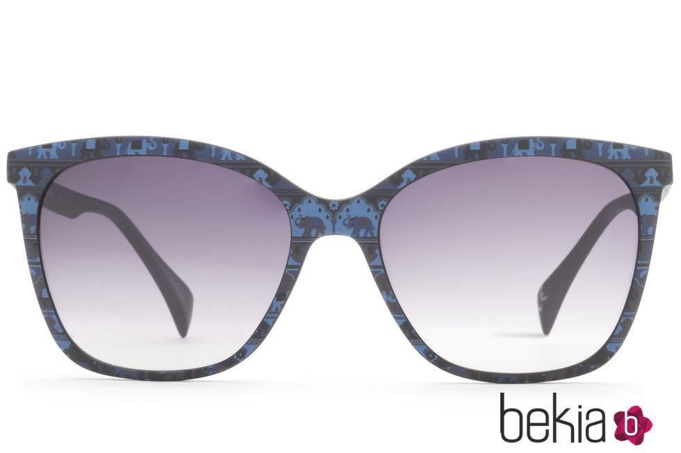 Gafas de sol cuadradas print tropical para la nueva colección de Eye Blue Summer de Italia 2016 Independent