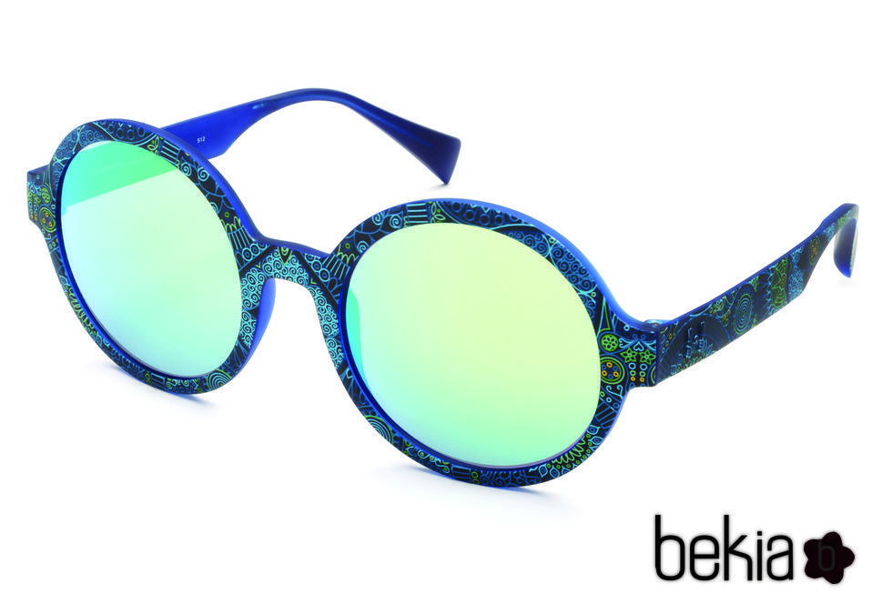 Gafas de sol redondas para la nueva colección de Eye Blue Summer de Italia 2016 Independent