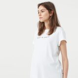Camiseta algodón estampada de la nueva colección Maternity 2016 para Mango