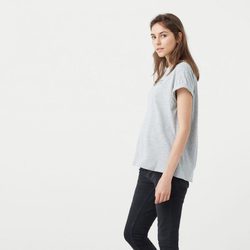 Camiseta algodón estampada en gris de la nueva colección Maternity 2016 para Mango