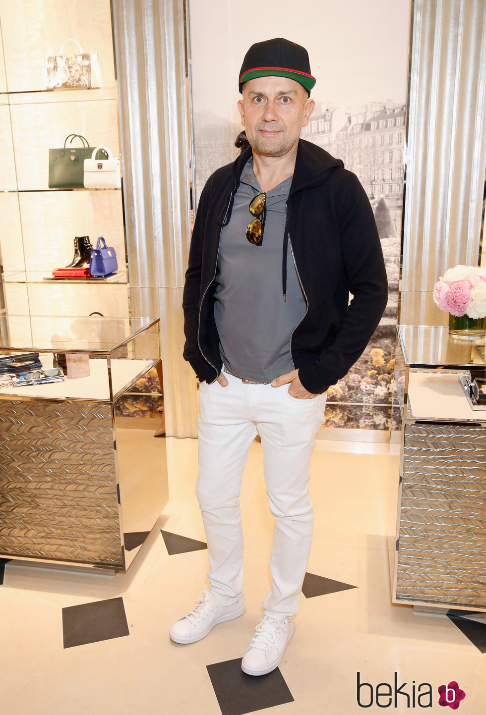 Marc Quinn en la fiesta del presentación de su colección para Dior