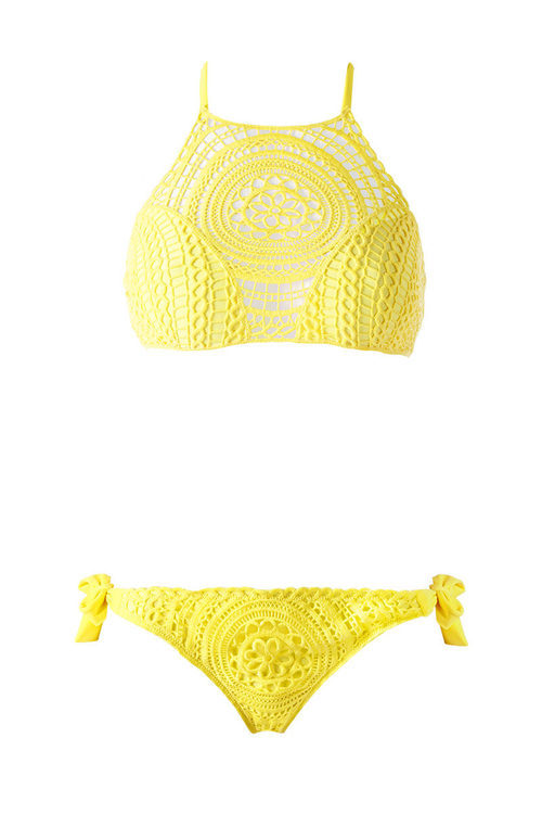 Bikini en amarillo de la temporada de verano 2016 de Calzedonia