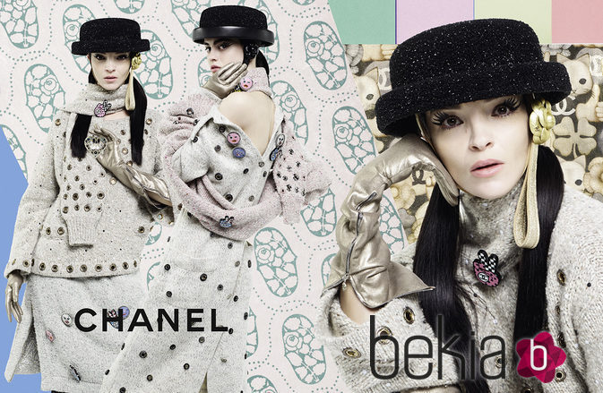 Modelos posando para  la nueva campaña de otoño/invierno 2016 de Chanel